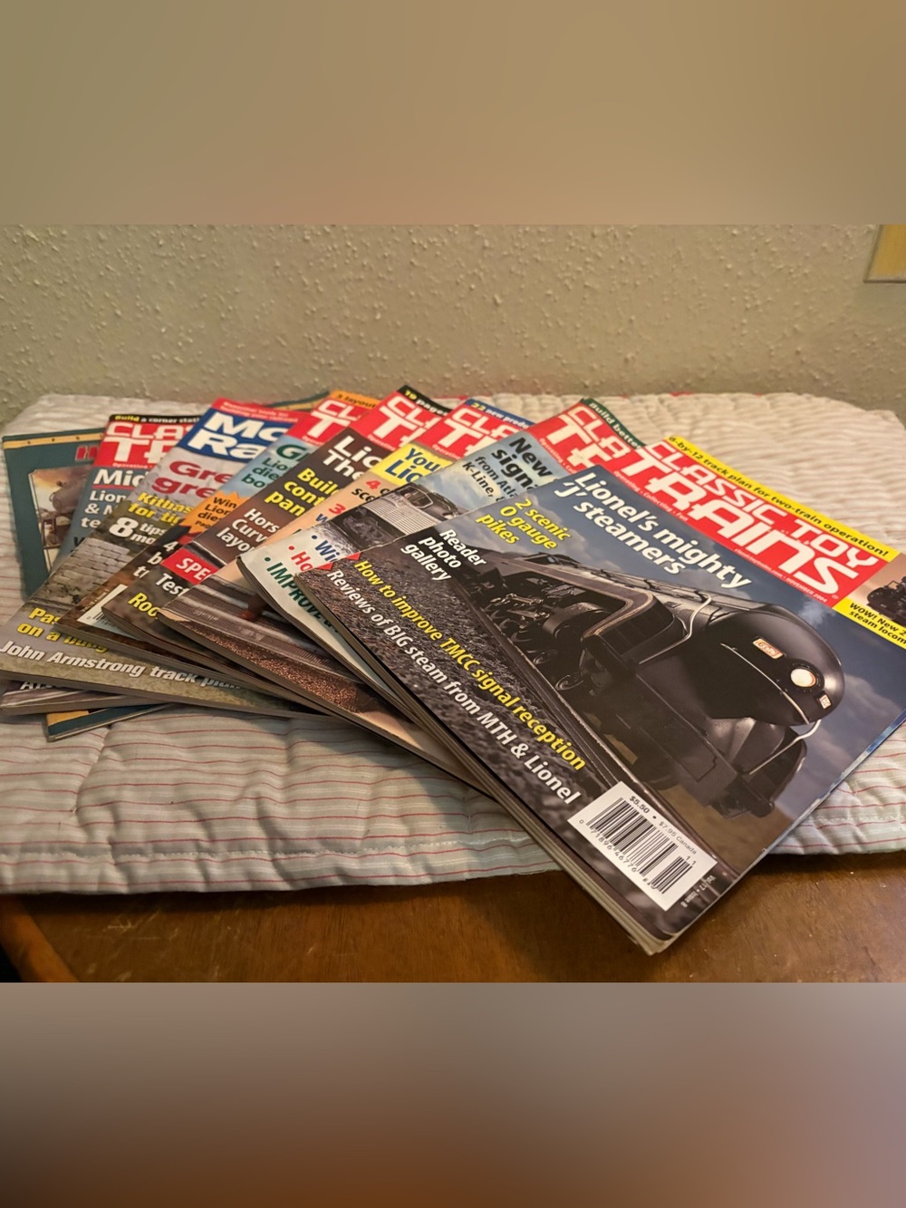 Set of 8 Various Classic Toy Trains Magazine - Black Cover Stack